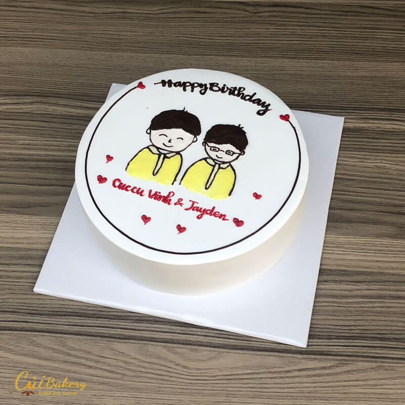 Mẫu Bánh Vẽ Hình - MVH006