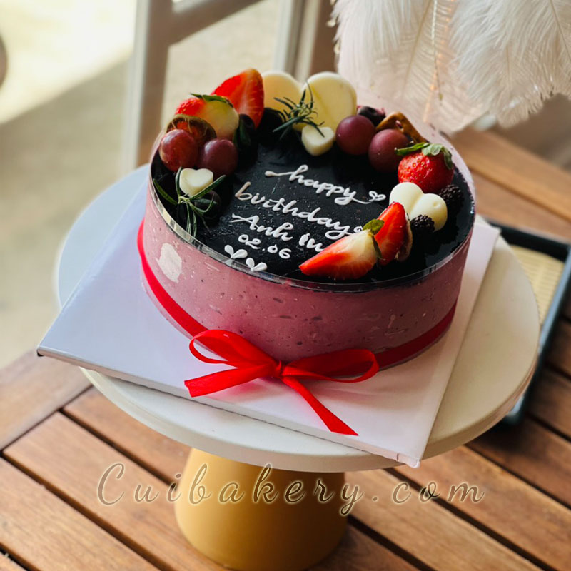 Mẫu Bánh Mousse Dâu Tăm - MDT002