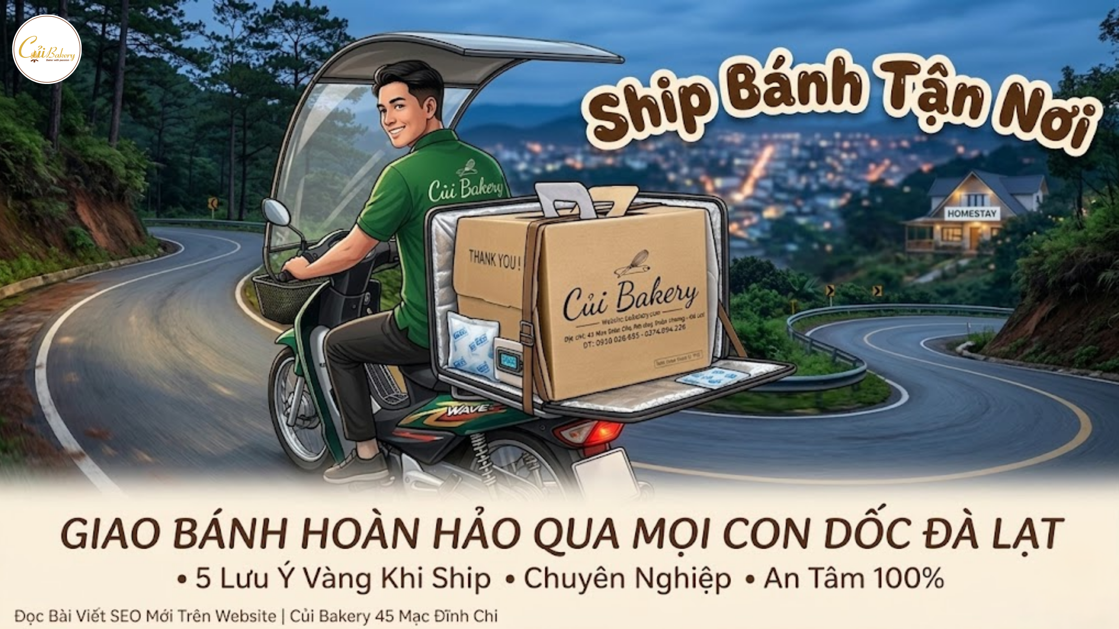 Ship Bánh Kem Tận Nơi Đà Lạt: Uy Tín, Đúng Giờ, Bánh Luôn Đẹp